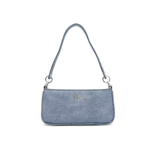 Torebka Calvin Klein Denim Shoulder Pouch W/Strap LV04F3217G Niebieski ze sklepu eobuwie.pl w kategorii Listonoszki - zdjęcie 183807362