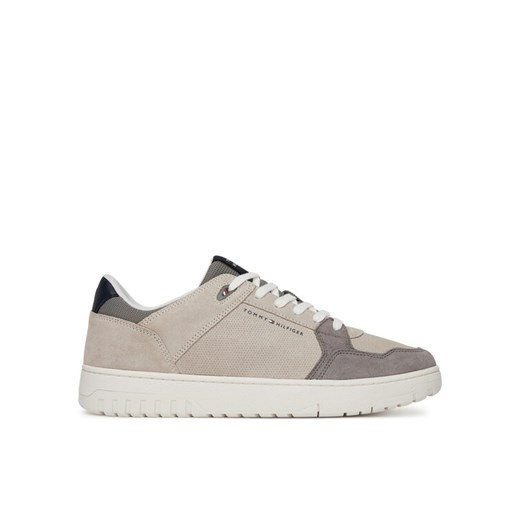 Sneakersy Tommy Hilfiger Basket Core Lite Suede FM0FM05519 Beżowy ze sklepu eobuwie.pl w kategorii Buty sportowe męskie - zdjęcie 183807382