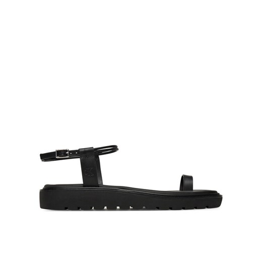 Sandały Calvin Klein Jeans Rope Toe Post Sandal Lth Mg YW0YW01893 Czarny ze sklepu eobuwie.pl w kategorii Sandały damskie - zdjęcie 183807474