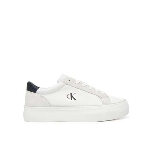 Tenisówki Calvin Klein Jeans Vulc Flatform Mg Nylon Mix YW0YW01896 Biały ze sklepu eobuwie.pl w kategorii Trampki damskie - zdjęcie 183807491