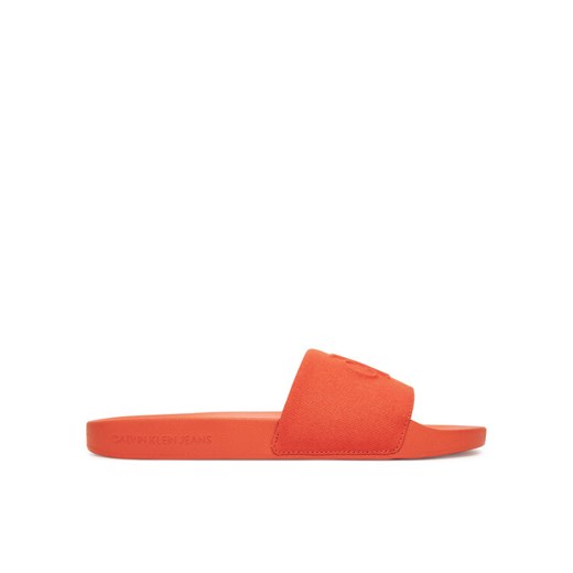 Klapki Calvin Klein Jeans Slide Hf Mono Cv YM0YM01282 Pomarańczowy ze sklepu eobuwie.pl w kategorii Klapki męskie - zdjęcie 183807503