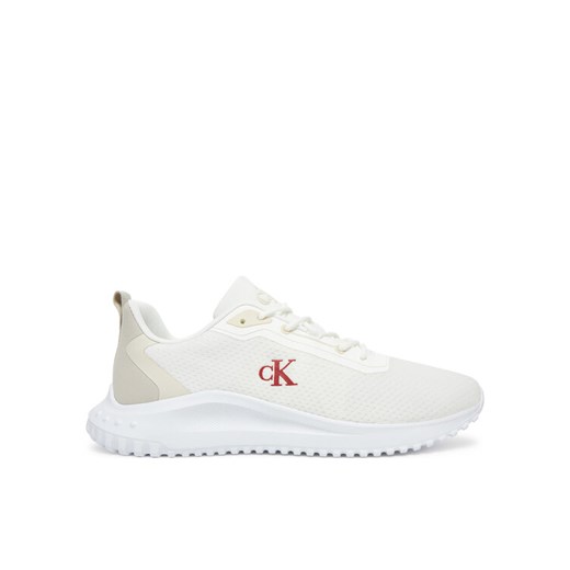 Sneakersy Calvin Klein Jeans Eva Runner Mix Mesh YM0YM01285 Biały ze sklepu eobuwie.pl w kategorii Buty sportowe męskie - zdjęcie 183807583