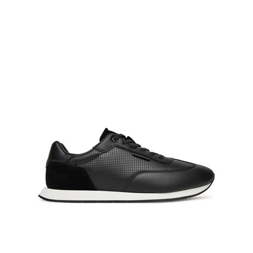 Sneakersy Calvin Klein Low Prof Runn Laceup Perf Lth HM0HM01871 Czarny ze sklepu eobuwie.pl w kategorii Buty sportowe męskie - zdjęcie 183807613