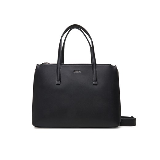 Torebka Calvin Klein Ck Must Tote Md LV04F3098G Czarny ze sklepu eobuwie.pl w kategorii Kuferki - zdjęcie 183807853
