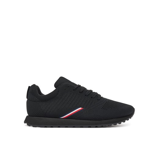 Sneakersy Tommy Hilfiger New Runner Eva Corpo Knit FM0FM05648 Czarny ze sklepu eobuwie.pl w kategorii Buty sportowe męskie - zdjęcie 183807933