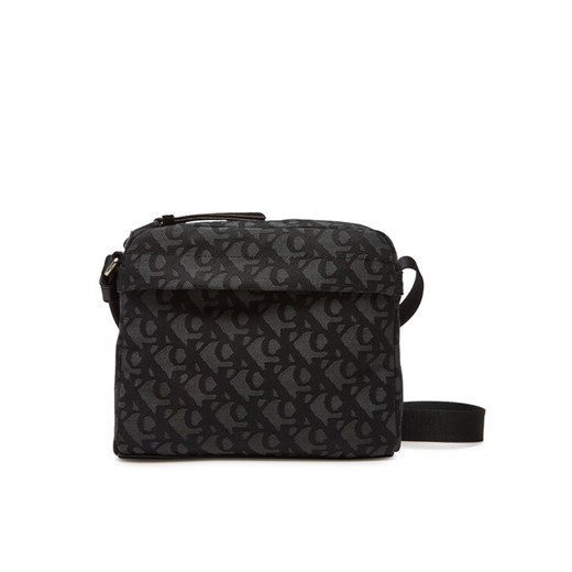 Saszetka Calvin Klein Slouched Monogram Mini Zip Fligh LV04G3175G Czarny ze sklepu eobuwie.pl w kategorii Saszetki - zdjęcie 183807962