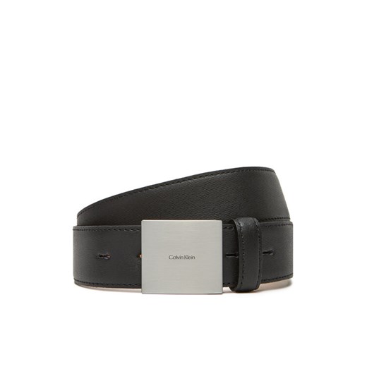 Pasek Męski Calvin Klein Plaque Buckle 35Mm LV04D7013G Czarny ze sklepu eobuwie.pl w kategorii Paski męskie - zdjęcie 183808004