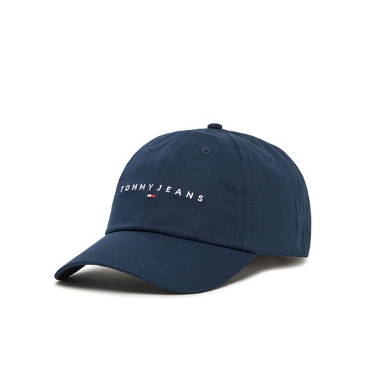 Czapka z daszkiem Tommy Jeans Logo 6 Panel Cap AW0AW16868 Granatowy ze sklepu eobuwie.pl w kategorii Czapki z daszkiem damskie - zdjęcie 183808011
