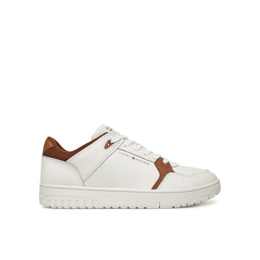 Sneakersy Tommy Hilfiger Basket Core Lite Lth Mix FM0FM05518 Écru ze sklepu eobuwie.pl w kategorii Buty sportowe męskie - zdjęcie 183808020