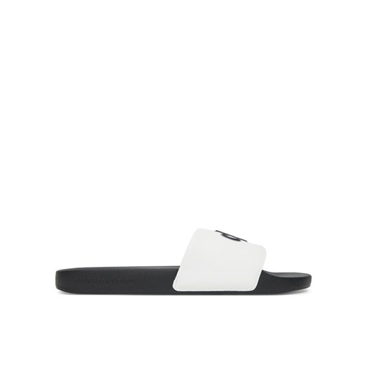 Klapki Calvin Klein Jeans Slide Jelly Mono Pu YM0YM01281 Biały ze sklepu eobuwie.pl w kategorii Klapki męskie - zdjęcie 183808102