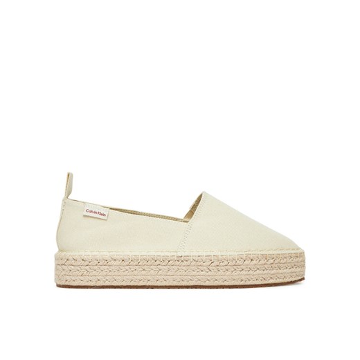 Espadryle Calvin Klein Jeans Platform Espadrille Ml Cs YW0YW01871 Beżowy ze sklepu eobuwie.pl w kategorii Espadryle damskie - zdjęcie 183808150