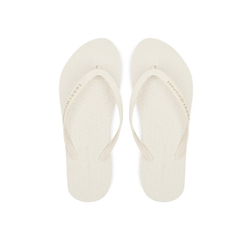 Japonki Tommy Hilfiger Hilfiger Strap Beach Sandal FW0FW08736 Écru ze sklepu eobuwie.pl w kategorii Klapki damskie - zdjęcie 183808174