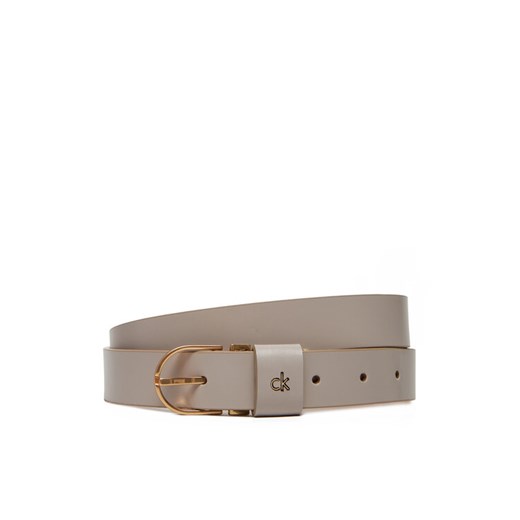 Pasek Damski Calvin Klein Ck Metal Loop Round Buckle 25Mm LV04F7039G Brązowy ze sklepu eobuwie.pl w kategorii Paski damskie - zdjęcie 183808184