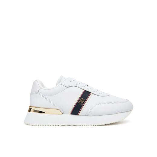 Sneakersy Tommy Hilfiger Webbing Runner FW0FW08904 Biały ze sklepu eobuwie.pl w kategorii Buty sportowe damskie - zdjęcie 183808201
