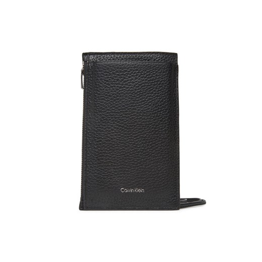 Torebka na telefon Calvin Klein Foil Emboss Phone Crossbody LV04D1037G Czarny ze sklepu eobuwie.pl w kategorii Etui - zdjęcie 183808211