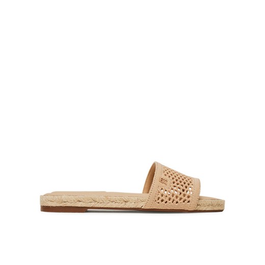 Espadryle Tommy Hilfiger Knit Mesh Espadrille Flat Sandal FW0FW08744 Beżowy ze sklepu eobuwie.pl w kategorii Espadryle damskie - zdjęcie 183808251