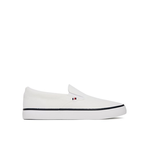 Tenisówki Tommy Hilfiger Th Hi Vulc Core Low Ii Slipon FM0FM05514 Biały ze sklepu eobuwie.pl w kategorii Trampki męskie - zdjęcie 183808253
