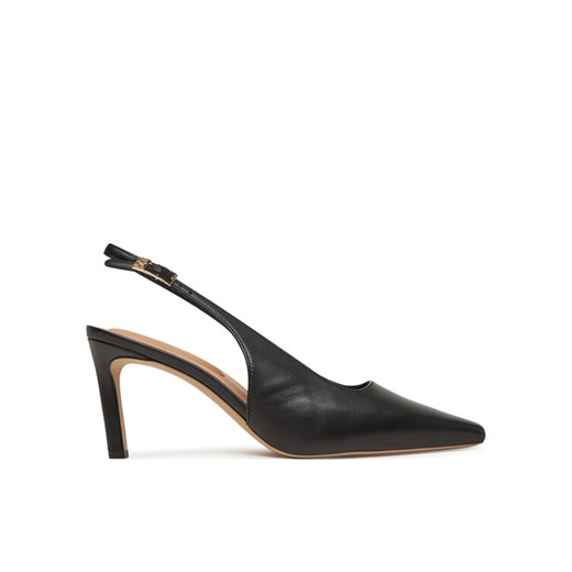 Sandały Tommy Hilfiger Squared Toe FW0FW08636 Czarny ze sklepu eobuwie.pl w kategorii Czółenka - zdjęcie 183808303