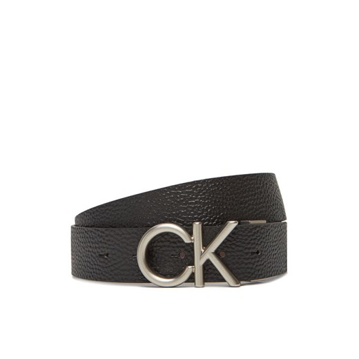 Pasek Męski Calvin Klein Ck Hallmark Logo 35Mm Adj/Rev LV04D7034G Czarny ze sklepu eobuwie.pl w kategorii Paski męskie - zdjęcie 183808341