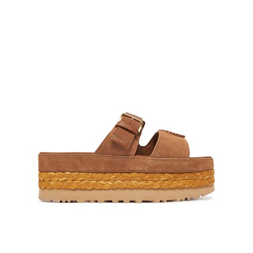 Klapki Ugg W Aubrey Slide 1167451 Brązowy ze sklepu eobuwie.pl w kategorii Espadryle damskie - zdjęcie 183808373