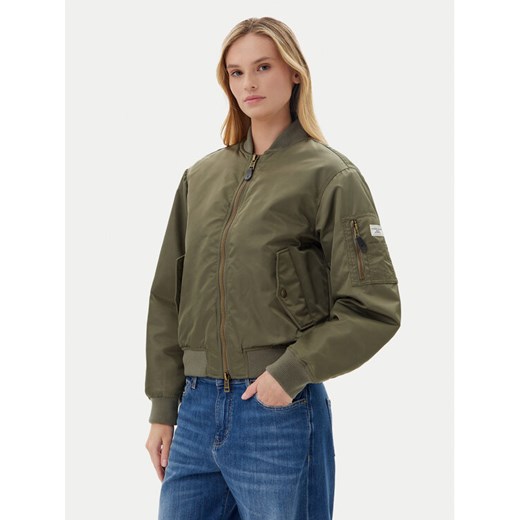 Guess Jeans Kurtka bomber W5RL81 WHAA2 Khaki Regular Fit ze sklepu MODIVO w kategorii Kurtki damskie - zdjęcie 183813161