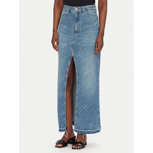 BOSS Spódnica jeansowa 50542445 Niebieski Regular Fit ze sklepu MODIVO w kategorii Spódnice - zdjęcie 183813183