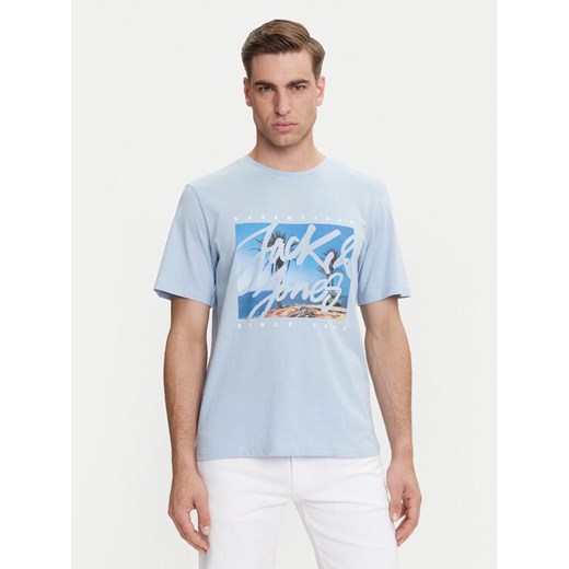 Jack&Jones T-Shirt Colton 12268438 Błękitny Standard Fit ze sklepu MODIVO w kategorii T-shirty męskie - zdjęcie 183813260