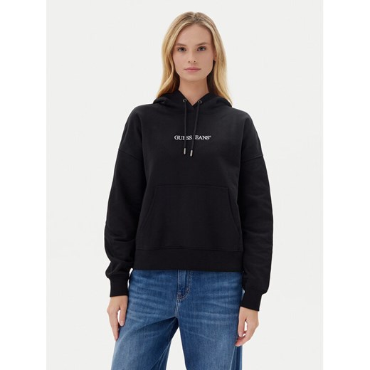 Guess Jeans Bluza W5RQ27 K68I4 Czarny Oversize ze sklepu MODIVO w kategorii Bluzy damskie - zdjęcie 183813290