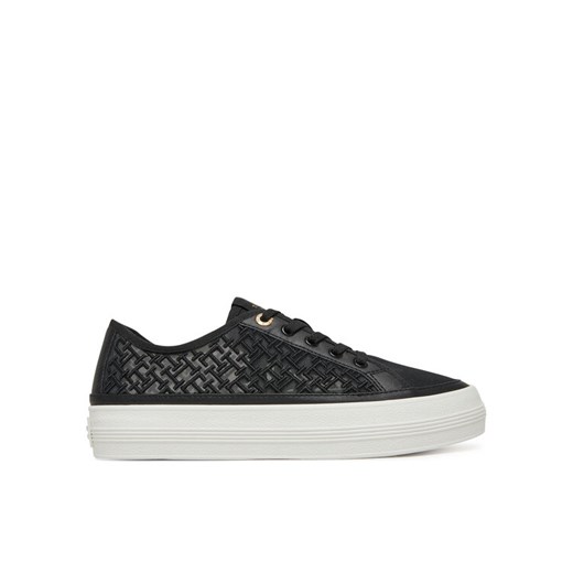 Tommy Hilfiger Sneakersy Vulc Embroidered Sneaker FW0FW08685 Czarny ze sklepu MODIVO w kategorii Buty sportowe damskie - zdjęcie 183813300