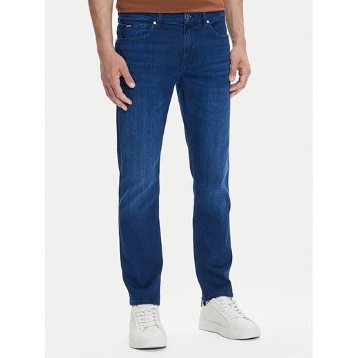 BOSS Jeansy H-Delaware 50544888 Granatowy Slim Fit ze sklepu MODIVO w kategorii Jeansy męskie - zdjęcie 183813371