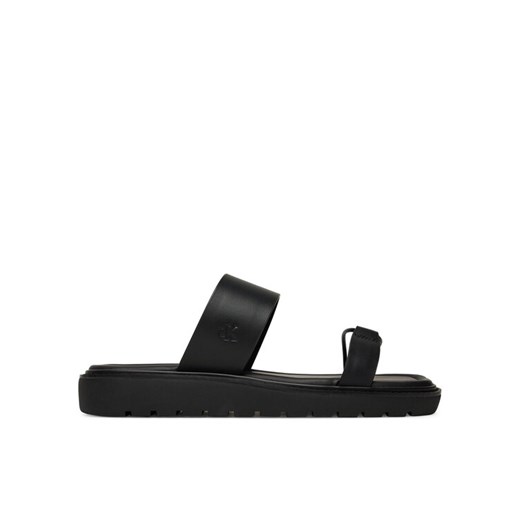 Calvin Klein Jeans Klapki Rope Sandal Soft Lth Mg YW0YW01864 Czarny ze sklepu MODIVO w kategorii Klapki damskie - zdjęcie 183813574