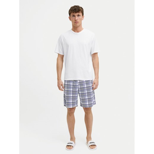 Jack&Jones Piżama Max 12277165 Biały Standard Fit ze sklepu MODIVO w kategorii Piżamy męskie - zdjęcie 183813640