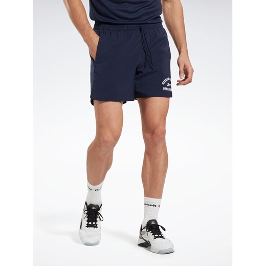 Reebok Szorty sportowe Training Graphic Woven Shorts HT3704 Niebieski Reebok XL MODIVO