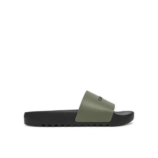 Calvin Klein Klapki Chunky Pool Slide Rub HM0HM01063 Zielony ze sklepu MODIVO w kategorii Klapki męskie - zdjęcie 183813693