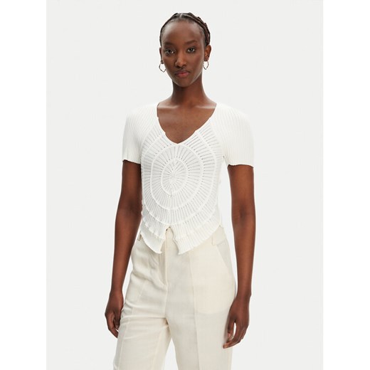 PINKO Sweter Falterona Maglia 104625 A2E6 Biały Regular Fit ze sklepu MODIVO w kategorii Swetry damskie - zdjęcie 183813721