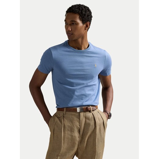Polo Ralph Lauren T-Shirt 710671438430 Błękitny Custom Slim Fit ze sklepu MODIVO w kategorii T-shirty męskie - zdjęcie 183813754