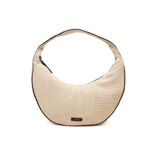 Calvin Klein Torebka Pinched Raffia Large Shoulder Ba LV04F3060G Beżowy ze sklepu MODIVO w kategorii Torebki damskie - zdjęcie 183813760