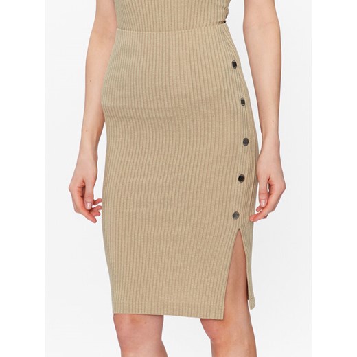 Guess Spódnica ołówkowa Edna W3GD99 KBPF0 Beżowy Slim Fit ze sklepu MODIVO w kategorii Spódnice - zdjęcie 183813782