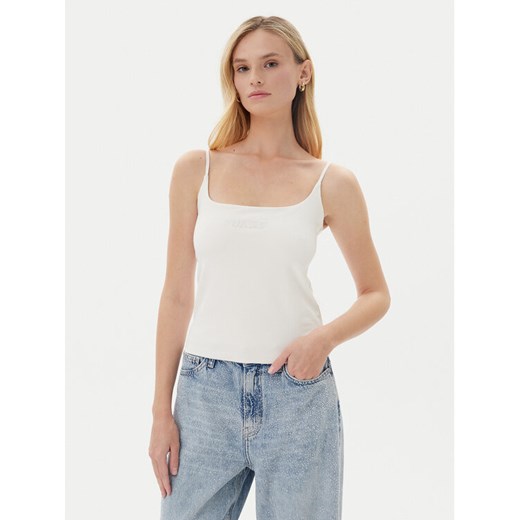 Guess Top V5GP22 J1314 Biały Slim Fit ze sklepu MODIVO w kategorii Bluzki damskie - zdjęcie 183813783