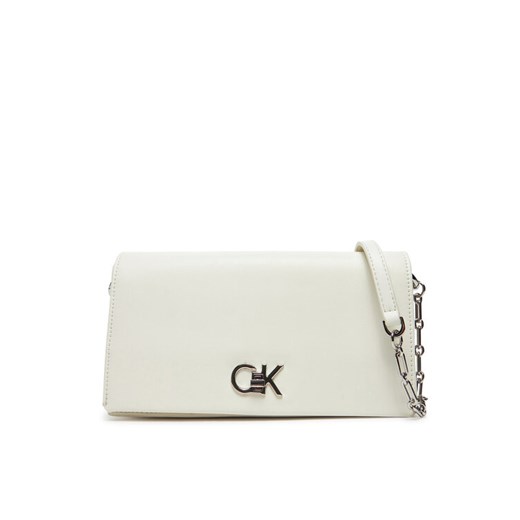 Calvin Klein Torebka Re-Lock Mini Conv LV04F3103G Biały ze sklepu MODIVO w kategorii Kopertówki - zdjęcie 183813791