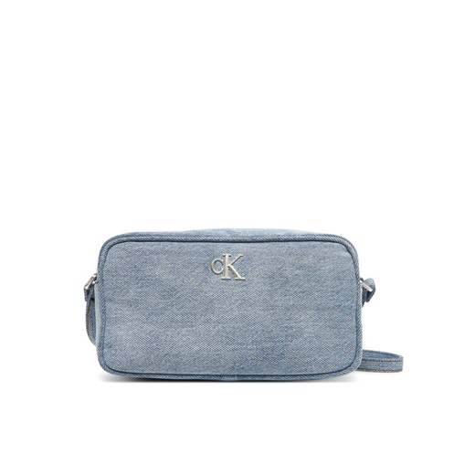 Calvin Klein Torebka Denim Ew Double Zip Camera Bag LV04F3226G Błękitny ze sklepu MODIVO w kategorii Listonoszki - zdjęcie 183813832