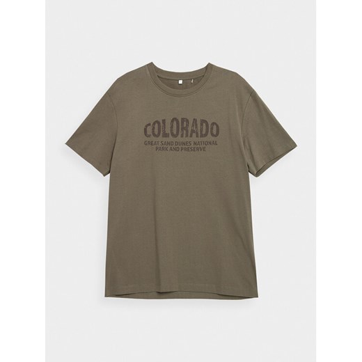 Outhorn T-Shirt OTHAW23TTSHM0938 Khaki Regular Fit Outhorn L MODIVO