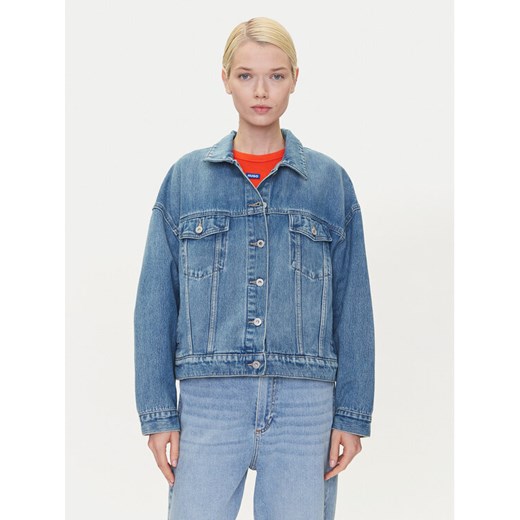 HUGO Kurtka jeansowa Lou 50541559 Niebieski Regular Fit ze sklepu MODIVO w kategorii Kurtki damskie - zdjęcie 183813950