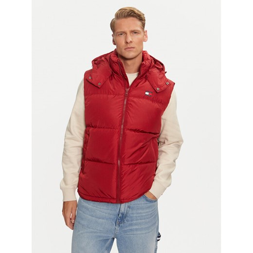 Tommy Jeans Bezrękawnik Alaska DM0DM19538 Czerwony Regular Fit ze sklepu MODIVO w kategorii Kamizelki męskie - zdjęcie 183814001
