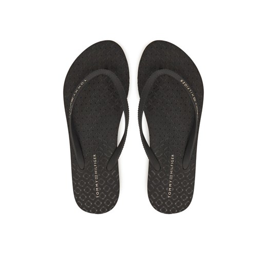 Tommy Hilfiger Japonki Hilfiger Strap Beach Sandal FW0FW08736 Czarny ze sklepu MODIVO w kategorii Klapki damskie - zdjęcie 183814050