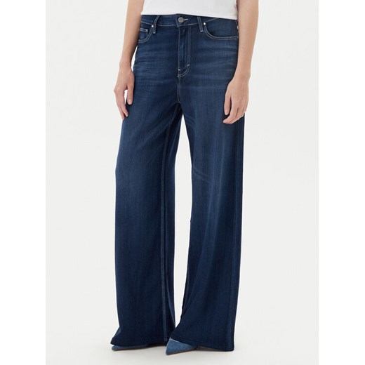 Guess Jeansy W5YA82 D0782 Granatowy Wide Leg ze sklepu MODIVO w kategorii Jeansy damskie - zdjęcie 183814063