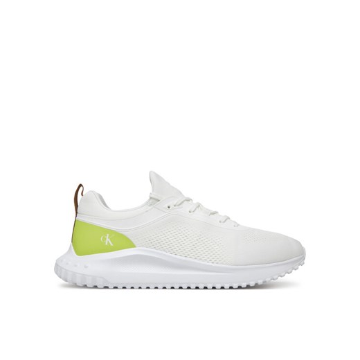 Calvin Klein Jeans Sneakersy Eva Runner Tech Knit YM0YM01293 Biały ze sklepu MODIVO w kategorii Buty sportowe męskie - zdjęcie 183814081