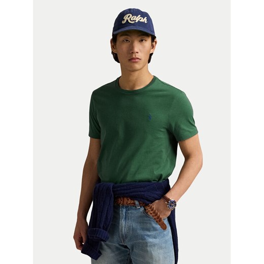 Polo Ralph Lauren T-Shirt 710671438425 Zielony Custom Slim Fit ze sklepu MODIVO w kategorii T-shirty męskie - zdjęcie 183814233