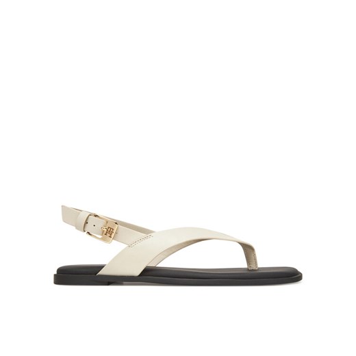 Tommy Hilfiger Sandały Color Block Thong Flat Sandal FW0FW08883 Écru ze sklepu MODIVO w kategorii Sandały damskie - zdjęcie 183814260