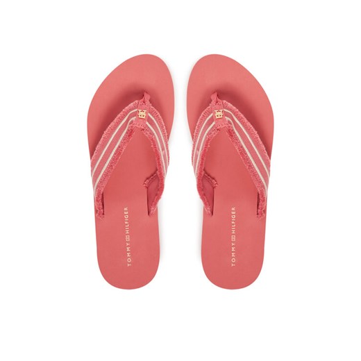 Tommy Hilfiger Japonki TH Webbing Beach Sandal FW0FW08739 Koralowy ze sklepu MODIVO w kategorii Klapki damskie - zdjęcie 183814272